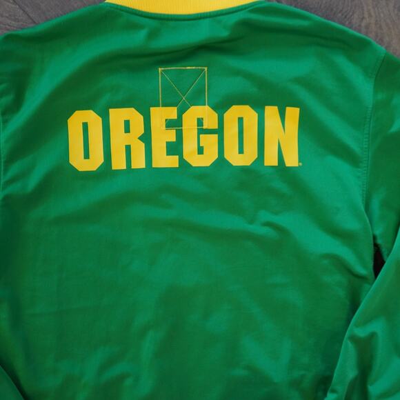 Nike Oregon DUCKS Track & Field STEVE PREFONTAINE Zip Up Jacket Mens XL Green - Picture 7 of 10